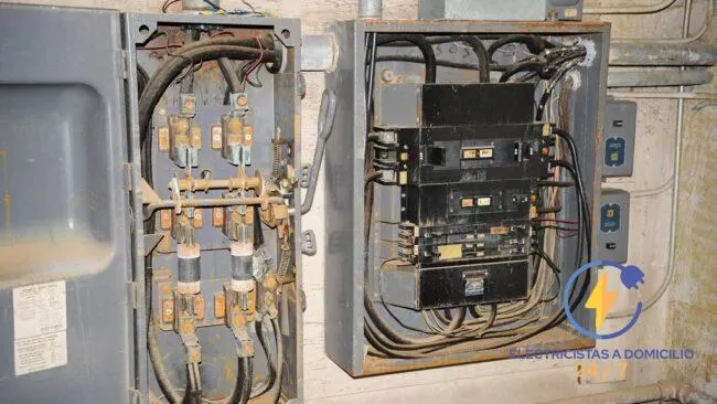 Fusible eléctrico fundido dentro de un portafusible